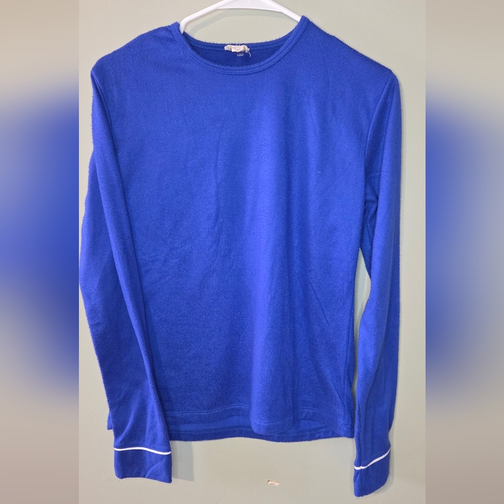 Layla Blue Pajama Top Size Small Soft Long Sleeve Sleep Shirt